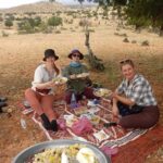 Moroccan picnic lunch during 7 day horse riding tour Morocco